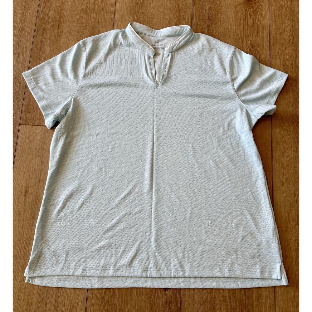 Women's Nike Dri-Fit Golf Polo Shirt Short Sleeve Light Blue XXL EUC!